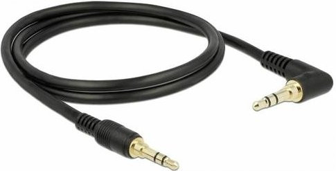 Delock 85566 Audio Verbindungskabel mit 3,5 mm Klinkensteckern, Schwarz, 1 m - Bild 1