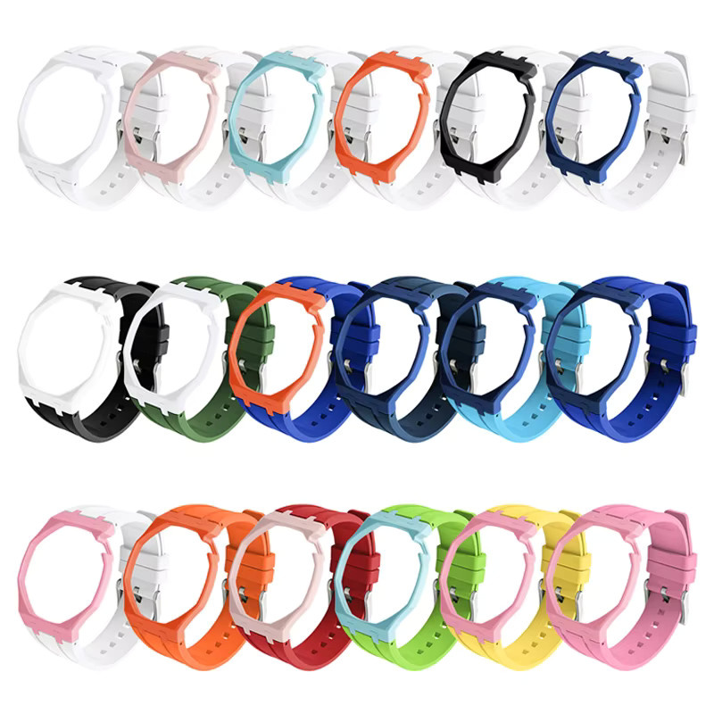 olevo Uhrenarmband, Biokeramik-Lünette, Fluorkautschuk, Unisex - Bild 2