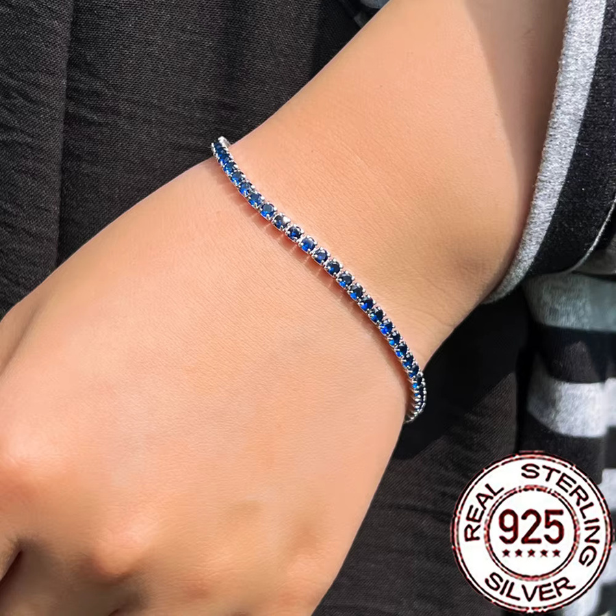 CWWZircons Armbandkette 925 Silber, Zirkonia, Damen - Bild 4