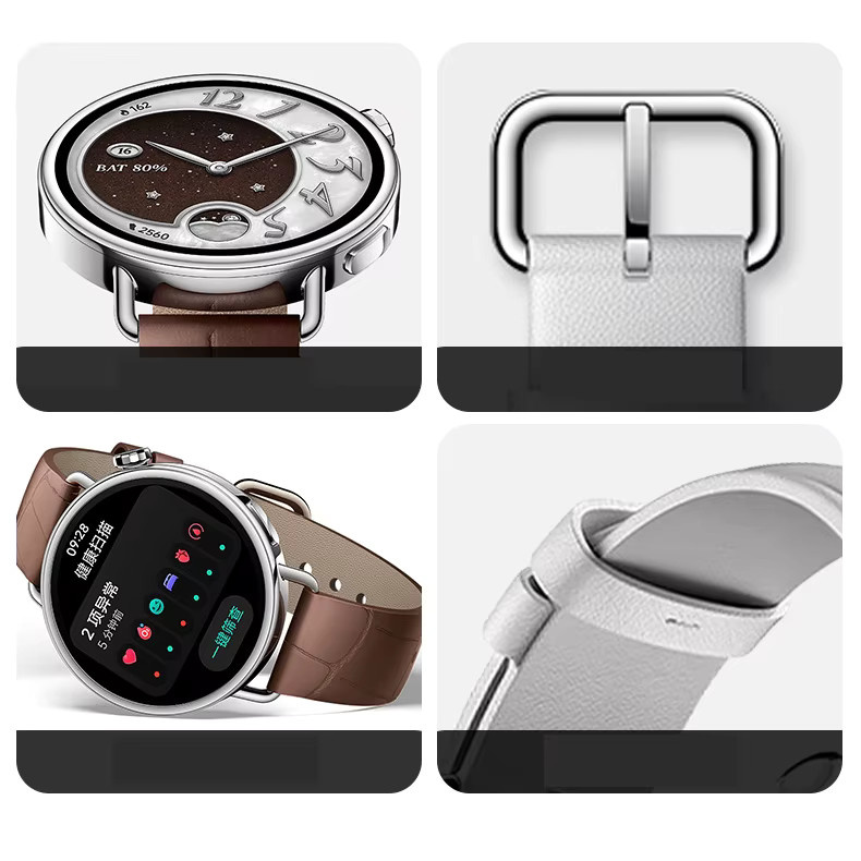 Jansin Uhrenarmband Leder, Xiaomi Watch S4 41 mm, 18 mm - Bild 2