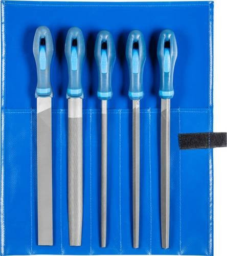 PFERD Werkstattfeilen-Set WR 5-tlg. in blauer Rolltasche, Hieb 1 für grobe Zerspanung, Länge: 250 mm - Bild 1