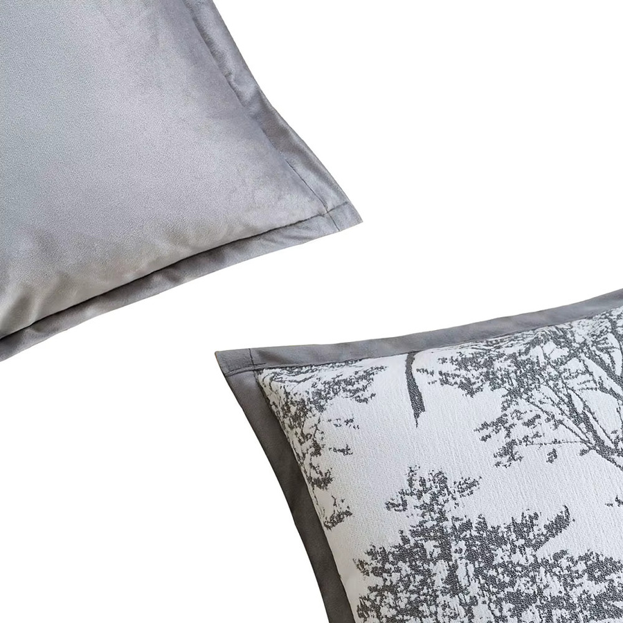 CANIRICA Jacquard-Kissenbezug in Grau im skandinavischen Design, quadratisch, B/T/H: 45 x 45 x 45 cm - Bild 3