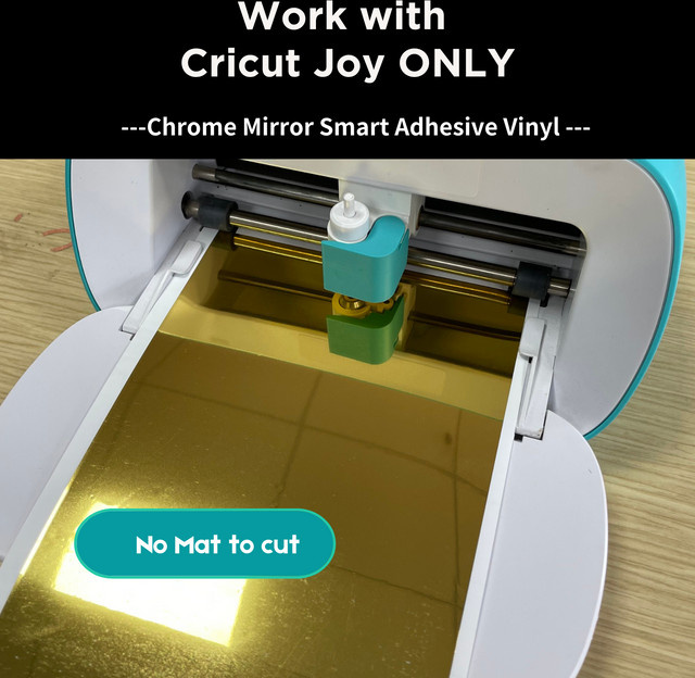 Cricut Smart Chrome Permanent Vinyl in Silver für Cricut Joy, selbstklebendes Metallic Vinyl für deine DIY Dekorationen - Bild 1