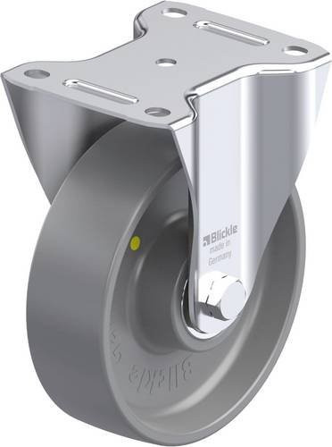 Blickle B-PO 160K-ELS Stahlblech-Bockrolle in Grau mit Kunststoffrad und 160 mm Durchmesser für eine Tragfähigkeit von max. 400 kg - Bild 1