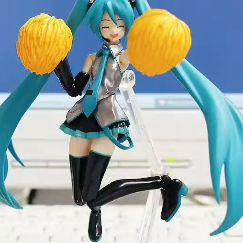 Bandai Hatsune Miku Anime Figur Figma Bewegliche Gelenkfigur aus Kunststoff, mehrfarbig, Höhe: 14 cm - Bild 1
