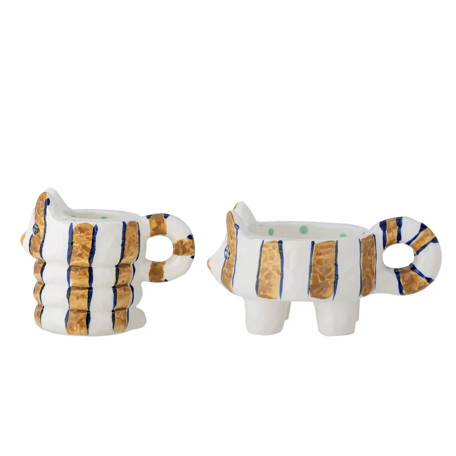 Bloomingville Kerzenhalter Caty aus Keramik in Braun - 2er Set im skandinavischen Design - Bild 1