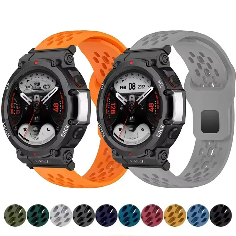 FancyWrist Uhrenarmband Silikon, Schwarz, Unisex, Amazfit T-REX 3 - Bild 5