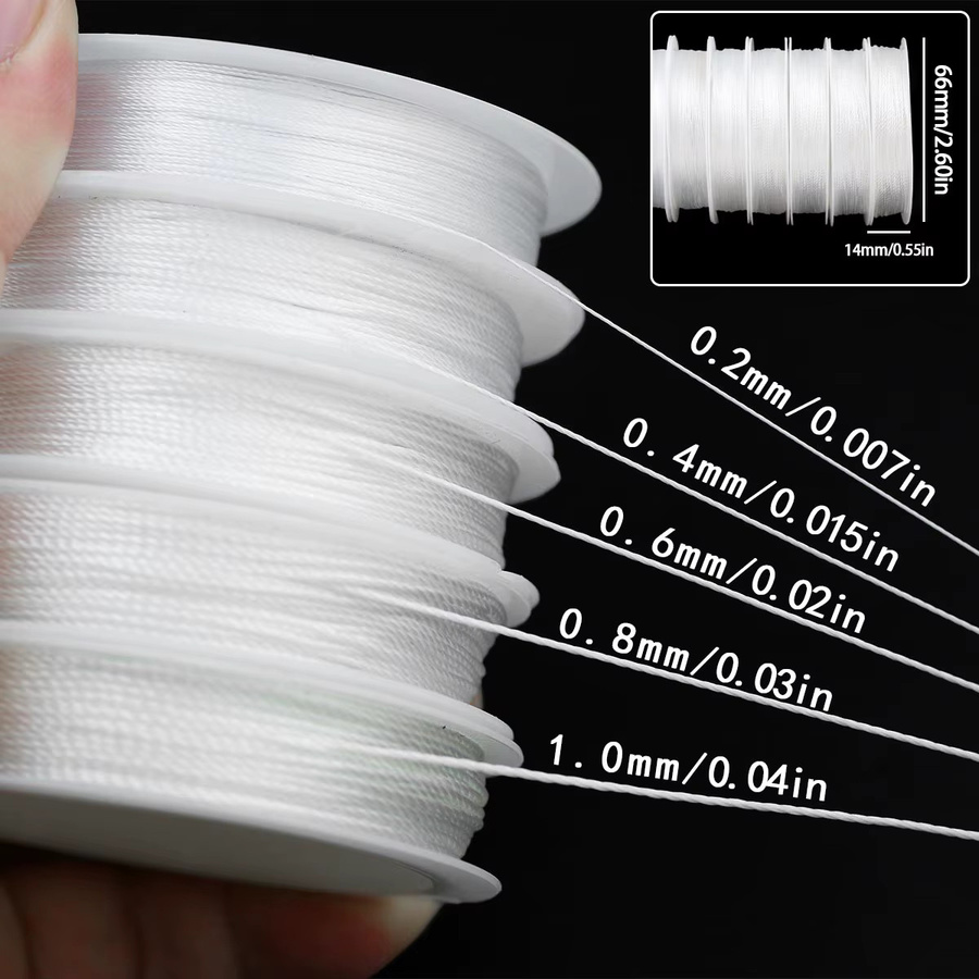 JHNBY Polyester-Perlenfaden, 0,2 mm-1 mm, mit kleiner Spule - Bild 2
