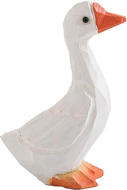 Weiße Entenfigur aus Gips von Tooarts als dekoratives Ornament für dein Zuhause - Bild 1