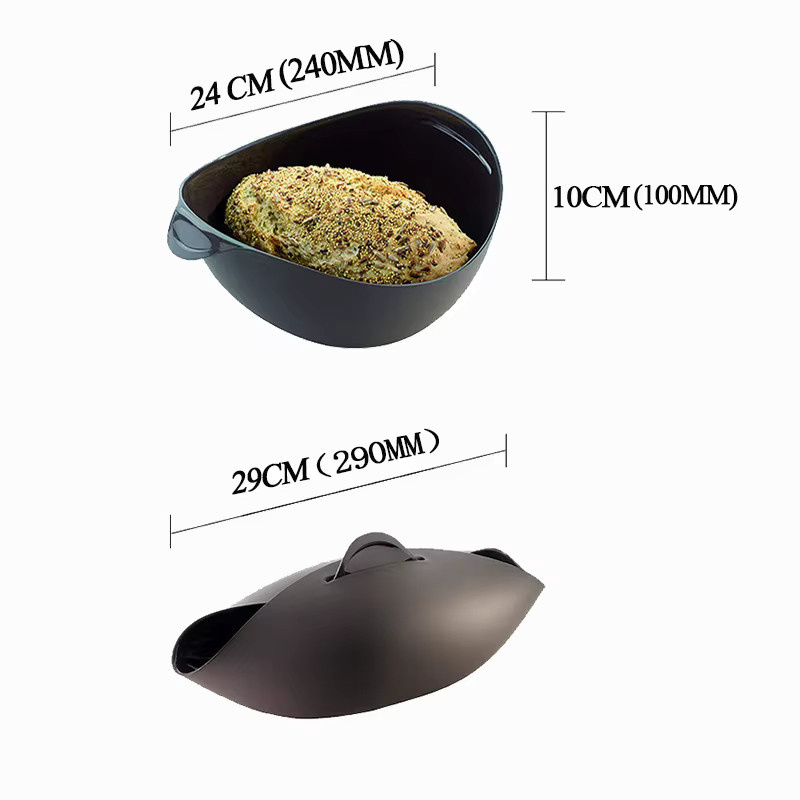Silikon Brotbackform in Schwarz für Gebäck und Kuchen, ovale Backform aus lebensmittelechtem Silikon - Bild 5