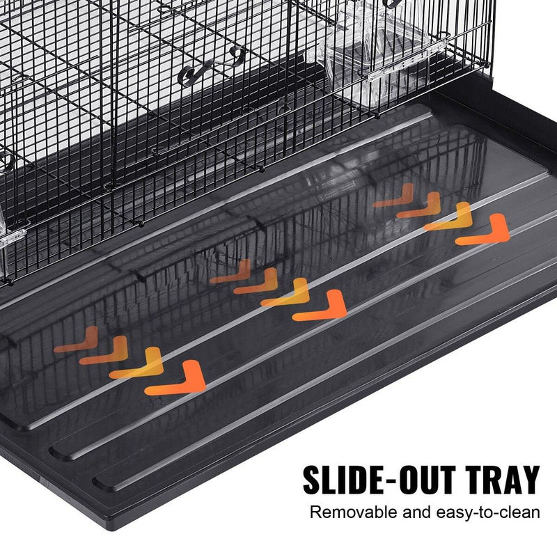 Buying Solutions MB Vogelkäfig aus Kohlenstoffstahl mit Rollständer und Schublade, Schwarz, 30 Zoll - Bild 9