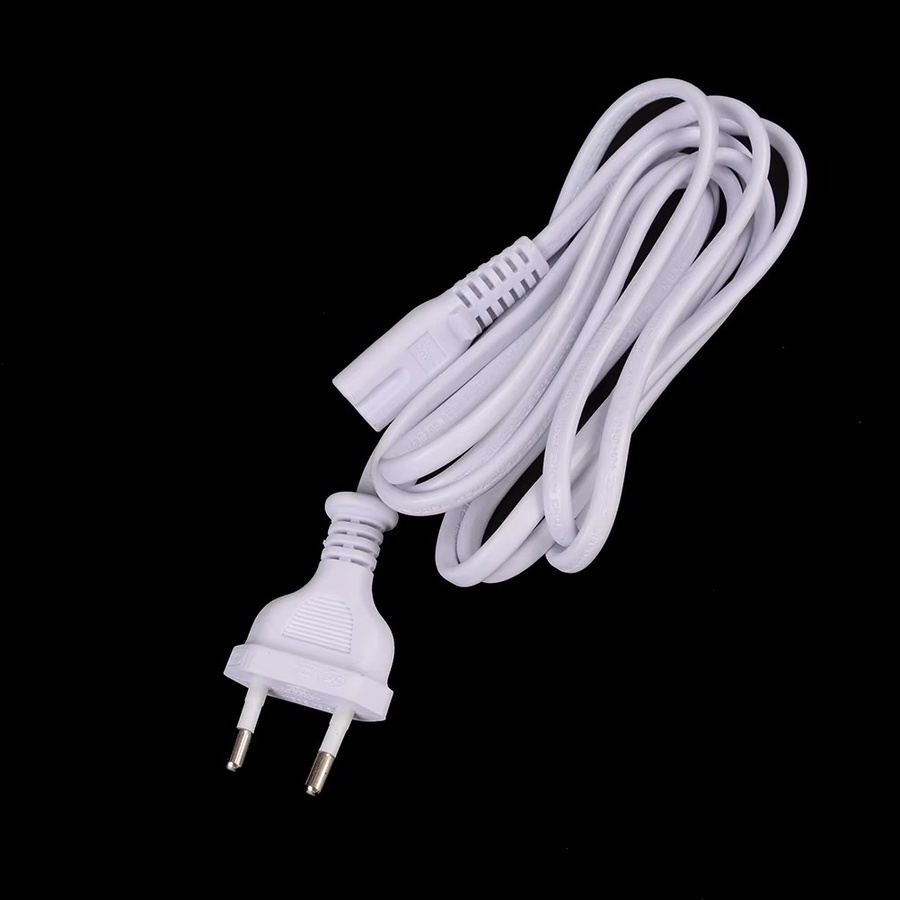 Weißes 2-poliges AC EU-Netzkabel für Desktop und Laptop, Länge: 1,5 m - Bild 2