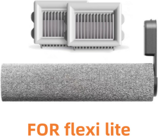 Roborock Reinigungszubehör für Flexi Lite Bodenwascher: Rollbürste und Filterrolle aus Kunststoff - Bild 1