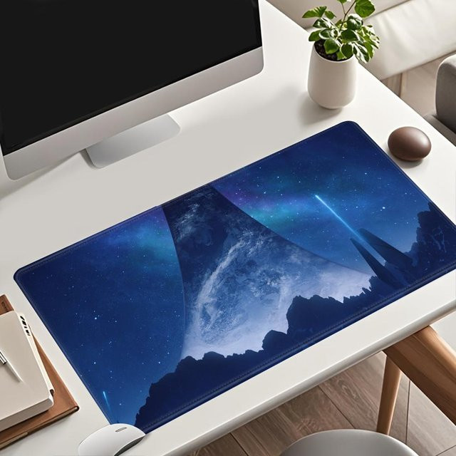 H-Halo G-Games Ring Gaming Mousepad und Schreibtischmatte mit LockEdge, Schwarz - Bild 1