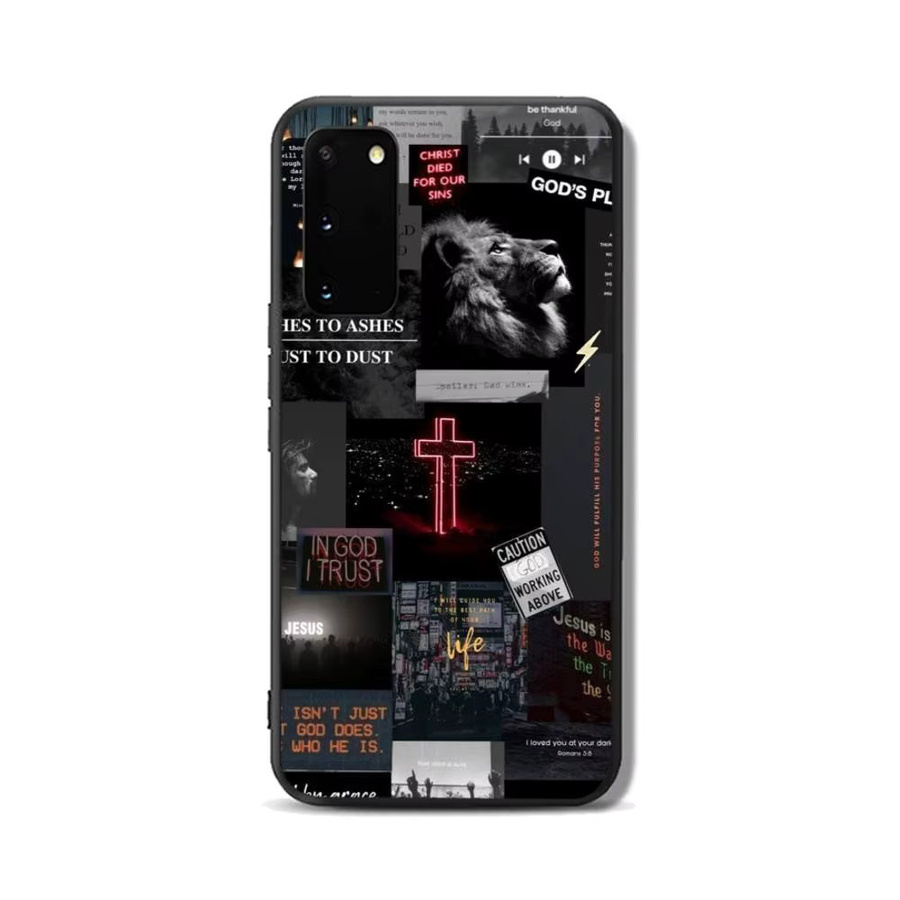 Christliche Jesus Handyhülle für Samsung Galaxy S25 S24 S23 S22 S21 S20 S10 S9 Plus Ultra FE Note 20 in Schwarz - Bild 3
