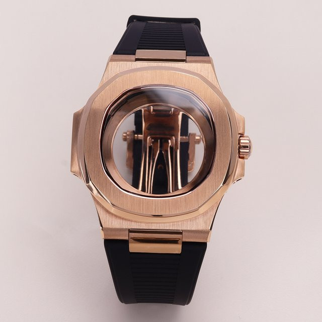 Uhrengehäuse Mod Nautilus, Saphirglas, 40 mm, Kautschukarmband - Bild 1