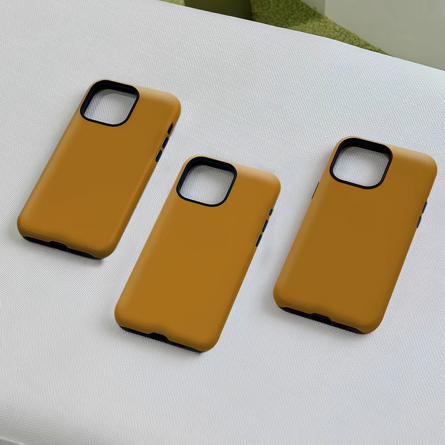 Aurea Case Matte Bumper MagSafe kompatible stoßfeste iPhone Hülle aus hartem PC in Senfgelb - Bild 4