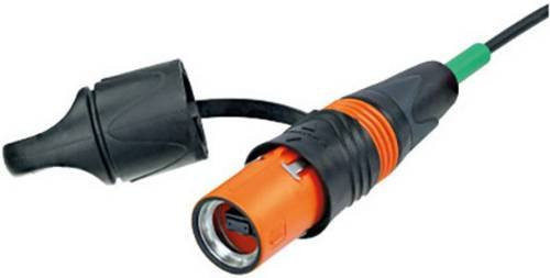 Neutrik NKO12SA-L-0-3 Glasfaser LWL Anschlusskabel Schwarz und Orange, 1x LC-Stecker zu 1x offenen Kabelenden, Länge: 3,00 m - Bild 1