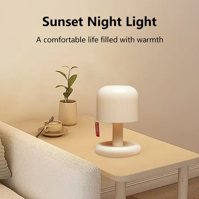 AVACOM Mini-Schreibtischlampe mit LED-Farbverlauf und Touch-Funktion, USB-aufladbare Sonnenuntergang-Nachtlicht für Schlafzimmer und Wohnzimmer - Bild 1