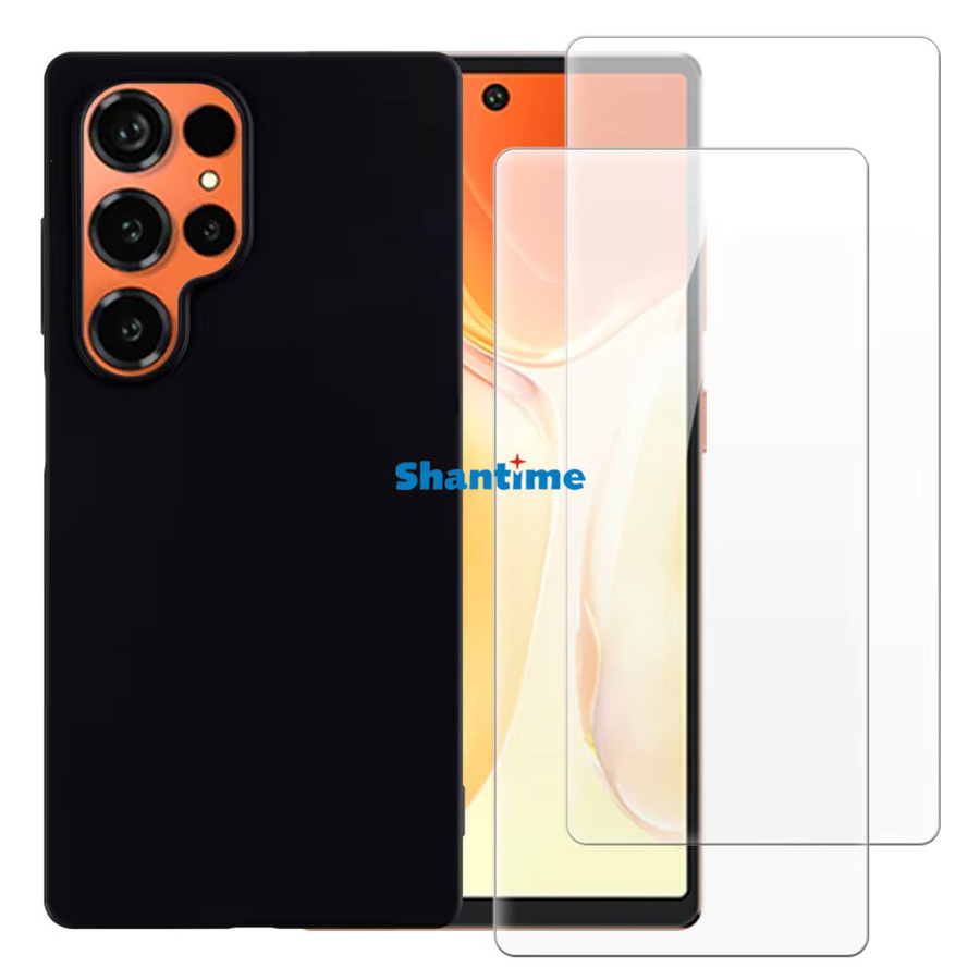 Oukitel C66 4G Schutzset mit weicher Hülle und 2er-Pack transparenten gehärteten Glas-Displayschutzfolien für Rundumschutz - Bild 1