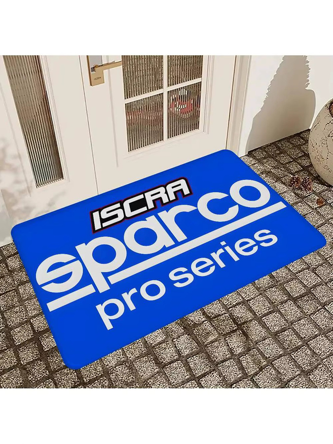 Rutschfeste Badezimmermatte von Potdemiel mit S-Sparco-Logo in Blau, B/T: 60 x 40 cm - Bild 5