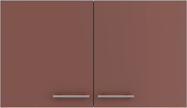 OPTIFIT Bari407 Küchen-Oberschrank in Rostrot mit modernem Design und melaminbeschichteter Qualitätsspanplatte, Breite: 100 cm - Bild 1
