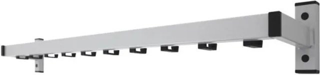 PROREGAL Wandgarderobe in Grau mit 10 Haken und offenem Rahmen - Bild 1