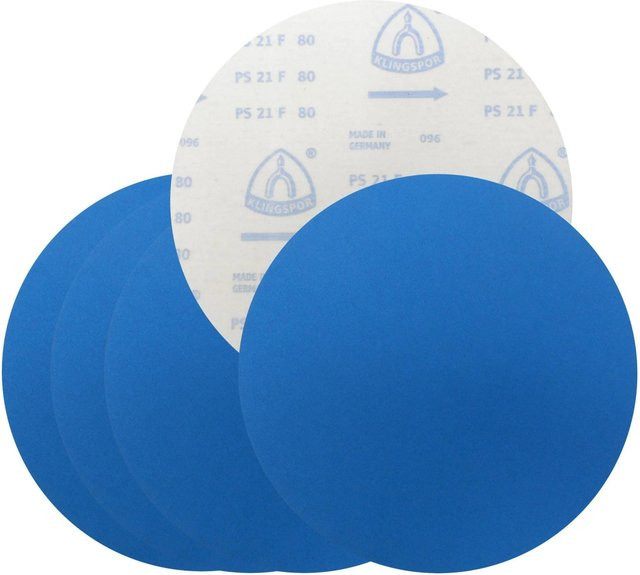 Klingspor Schleifscheiben Set PS21FK Blau Durchmesser: 30 cm mit Körnungen 40/80/120/180/320 für Metall - Bild 1