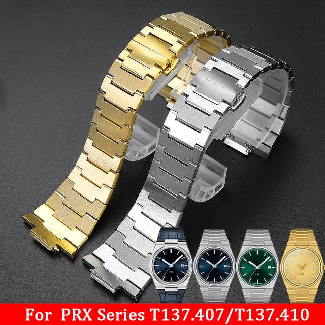 Abay Uhrenarmband Edelstahl, Silber, Tissot PRX 35mm/40mm Serie - Bild 1