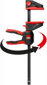 Bessey 2er-Set Einhandzwingen mit drehbarem Griff EZ360S-11SET in Schwarz-Rot - Bild 2