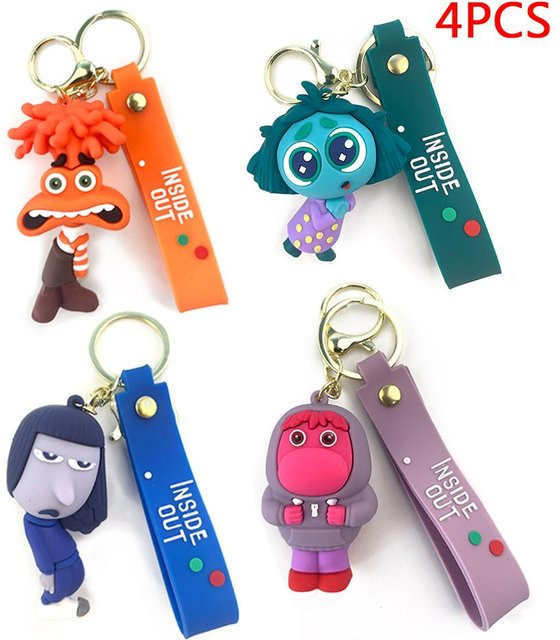 Schlüsselanhänger 3D Cartoon Alles steht Kopf, Weichgummi, blue, Unisex - Bild 1