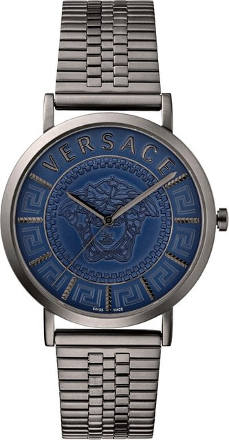 Versace Herrenuhr, Quarz, Edelstahl, Blau, 40 mm, 5 ATM - Bild 1