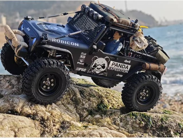 MJX H12Y Zubehör, 1/12 Maßstab, Metall-Dachträger mit Dachzelt, Schwarz - Bild 1