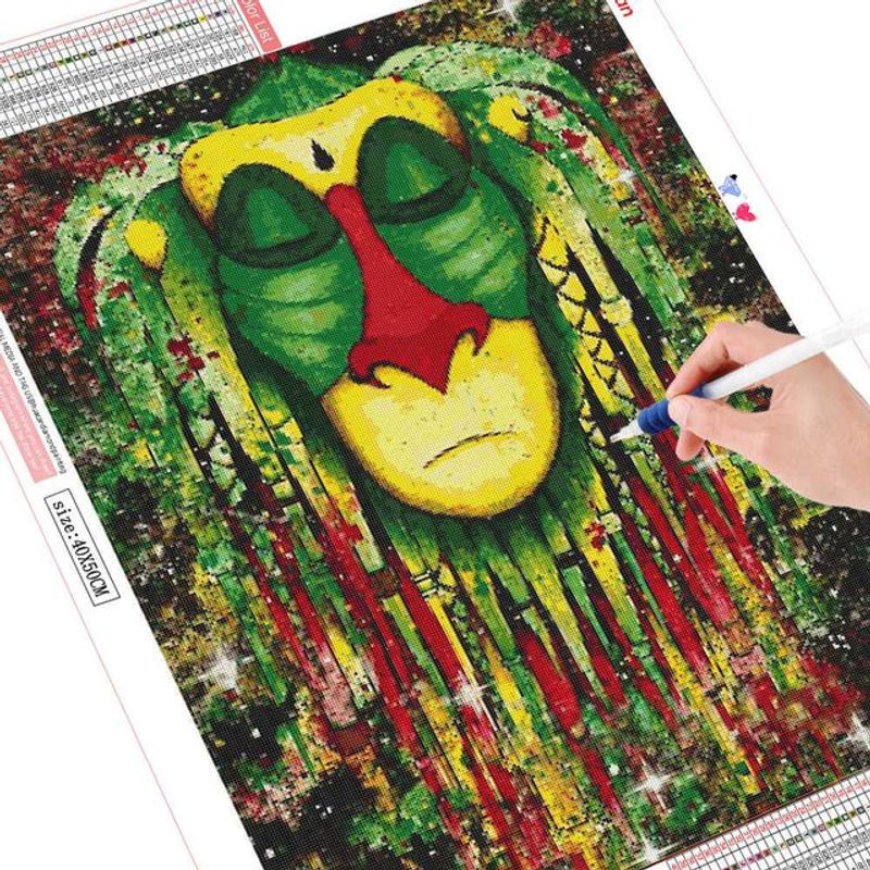 FIYO Diamond Painting Clown Motiv als Dekoration für dein Zuhause, Mehrfarbig, B x H: 30 x 20 cm - Bild 1