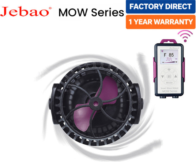 Jebao MOW Serie WiFi LCD Intelligente Aquarium-Wellenpumpe in Schwarz mit 5 Modi und einstellbarer Strömungsrichtung - Bild 1