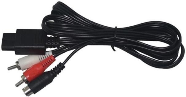 CINPEL AV-Cinch-Kabel in Schwarz für Nintendo GameCube, Nintendo 64 und Super Famicom - Bild 1