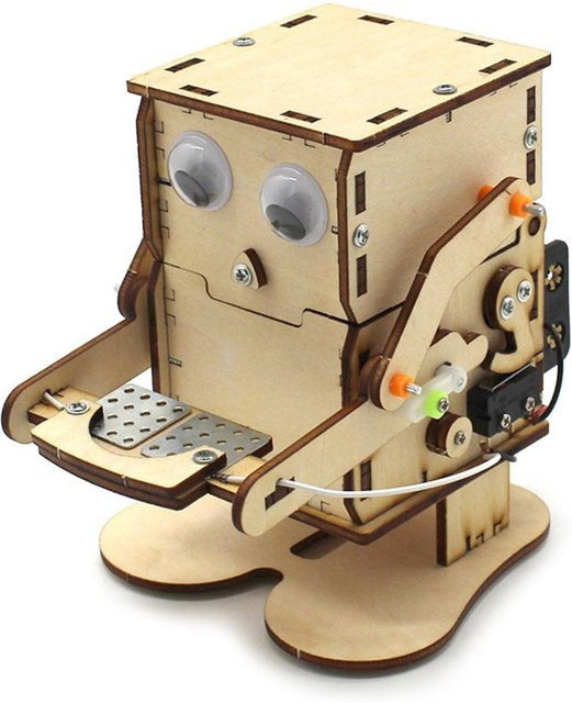 Fashnics DIY Roboter Münzfresser, Holzmodell, Lernspielzeug, ab 14 Jahre - Bild 1