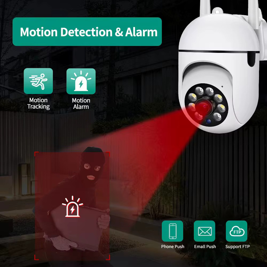 Dolob 8MP WLAN IP PTZ Sicherheitskamera mit 4-fach Zoom, Tracking-Funktion, Zwei-Wege-Audio und HD Nachtsicht in Weiß - Bild 3