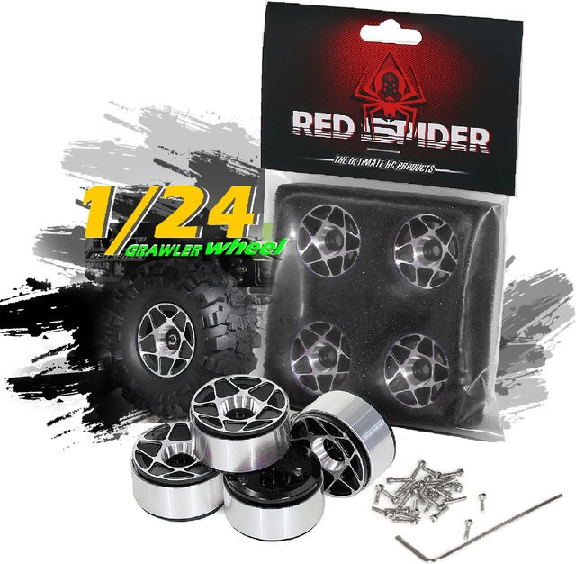 Axial Beadlock Rad Aluminium Legierung Felge Naben Reifen, 4-teiliges Set, Metall - Bild 1