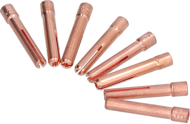 20 Stück WIG Spannhülsen aus Messing in Gold für Wolfram Elektrode 1,6 mm Öffnung, passend für QQ150 Schweißbrenner Zubehör WP-9F von TOMTOP JMS - Bild 1
