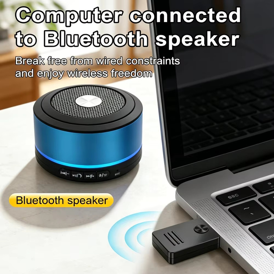 KEBIDU Bluetooth 6.0 Audio-Empfänger USB-Dongle in Schwarz für Lautsprecher und Kopfhörer - Bild 3