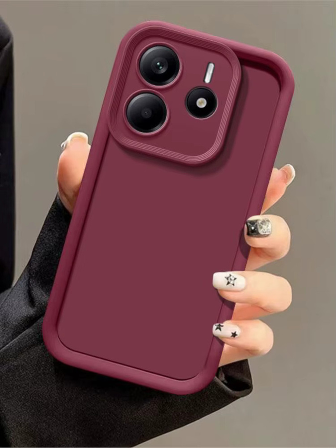 Xiaomi Redmi Note 14 5G Schutzhülle mit Kameraschutz in Rot, matt und anti-sturz - Bild 3