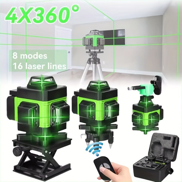 Betuyoo 16-Linien 4D Laser-Nivelliergerät mit grünem Laser, selbstnivellierend, 360 Grad, wiederaufladbar - Bild 1