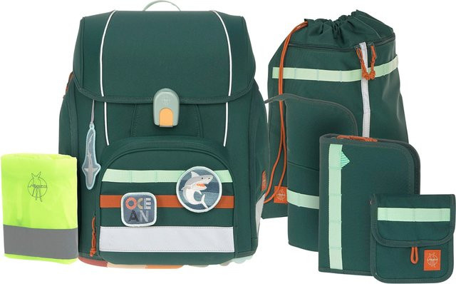 Lässig Schulranzen-Set Boxy Unique 7-teilig in Grün - Bild 1