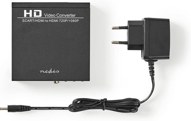 Nedis VCON3452AT SCART zu HDMI Konverter in Schwarz - Bild 1