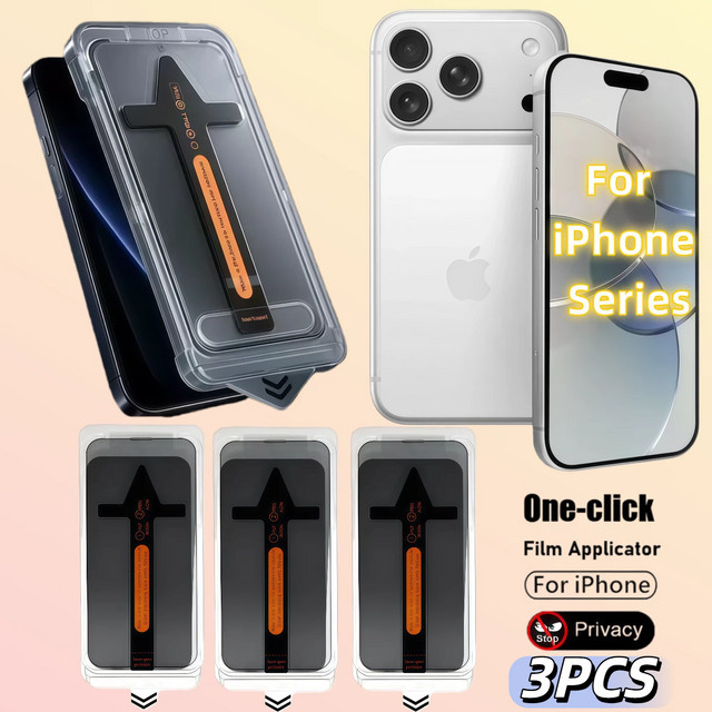 3er-Set Gehärtetes Glas Screen Protector für Apple iPhone 17 16 15 14 13 XS XR Pro Max, Transparent, Kratzfest und Einfache Installation - Bild 1