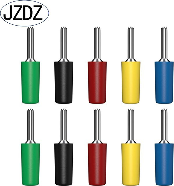 JZDZ 10 Stück Bananenstecker 2 mm vernickeltes Kupfer elektrische Steckverbinder Testzubehör in Multicolour - Bild 1