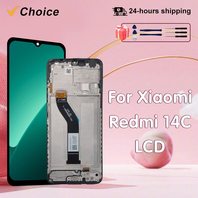 WAHL LCD Display mit Touchscreen Digitizer für Xiaomi Redmi 14C, 6,88 Zoll IPS, Schwarz - Bild 1