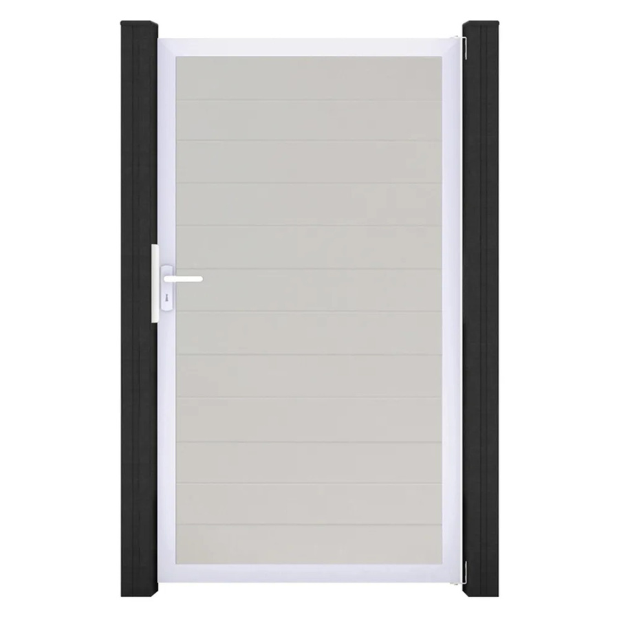 GroJa Tor Basicline Premium 1-flg. Weiß Rahmen EV1 B: 100 cm, H: 180 cm - Bild 2