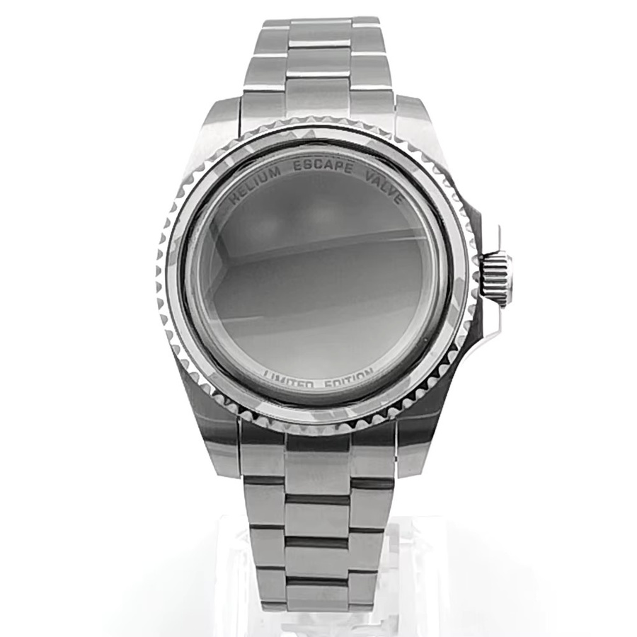 Uhrengehäuse Edelstahl, 43 mm, mechanisch, Saphirglas, schwarz, blau, grün - Bild 2